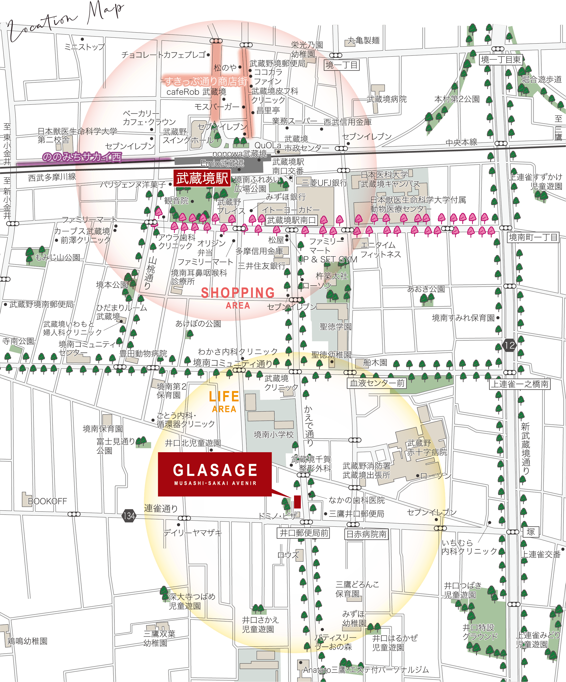 武蔵野駅周辺地図