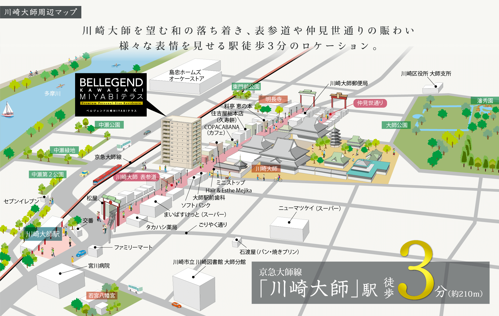 川崎大師周辺マップ